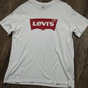 Levi Strauss White Graphc Shirt men's Size L